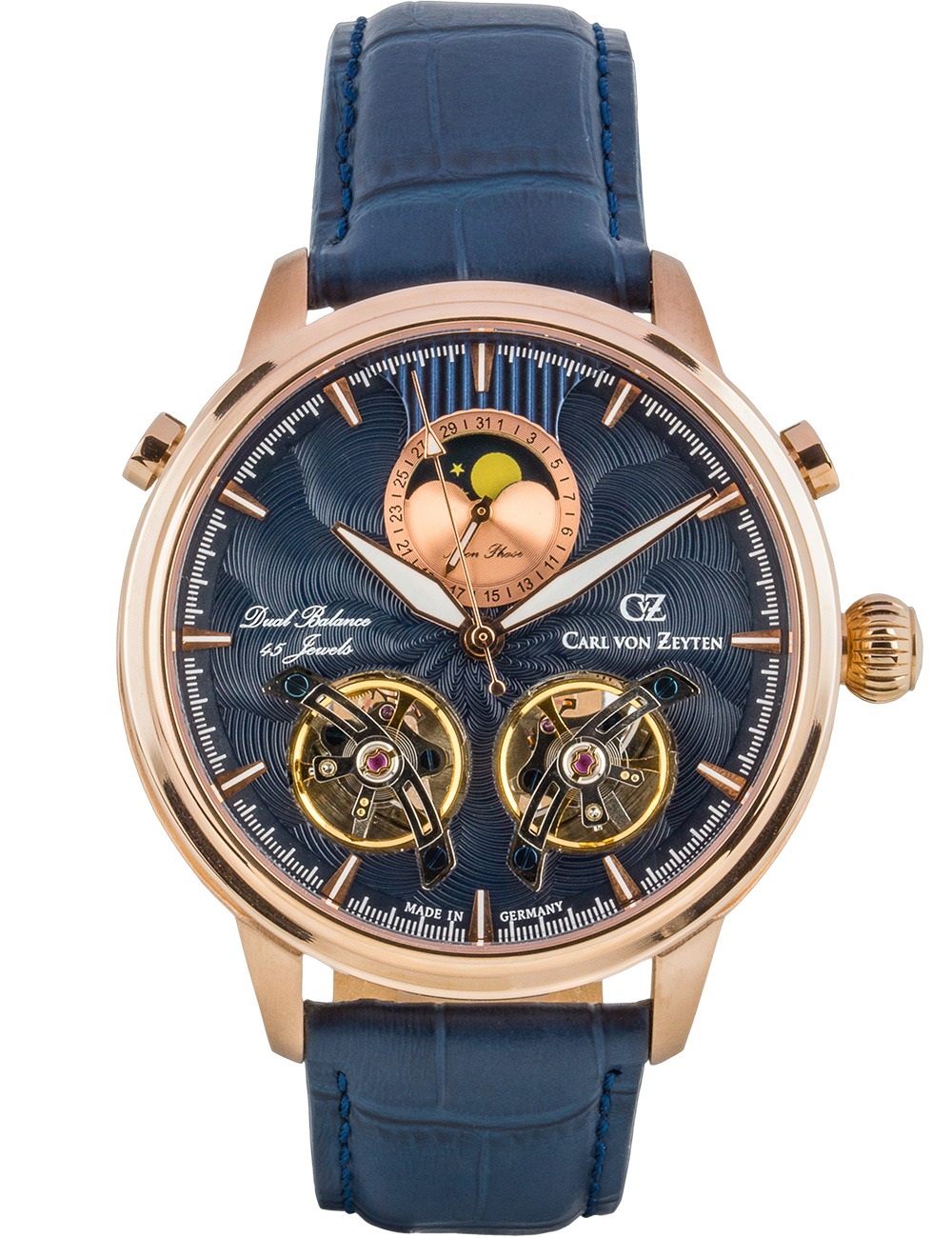 Carl von Zeyten CVZ0060RBLS Durbach Automatic Moon Phase Limited Edition 46mm 5ATM