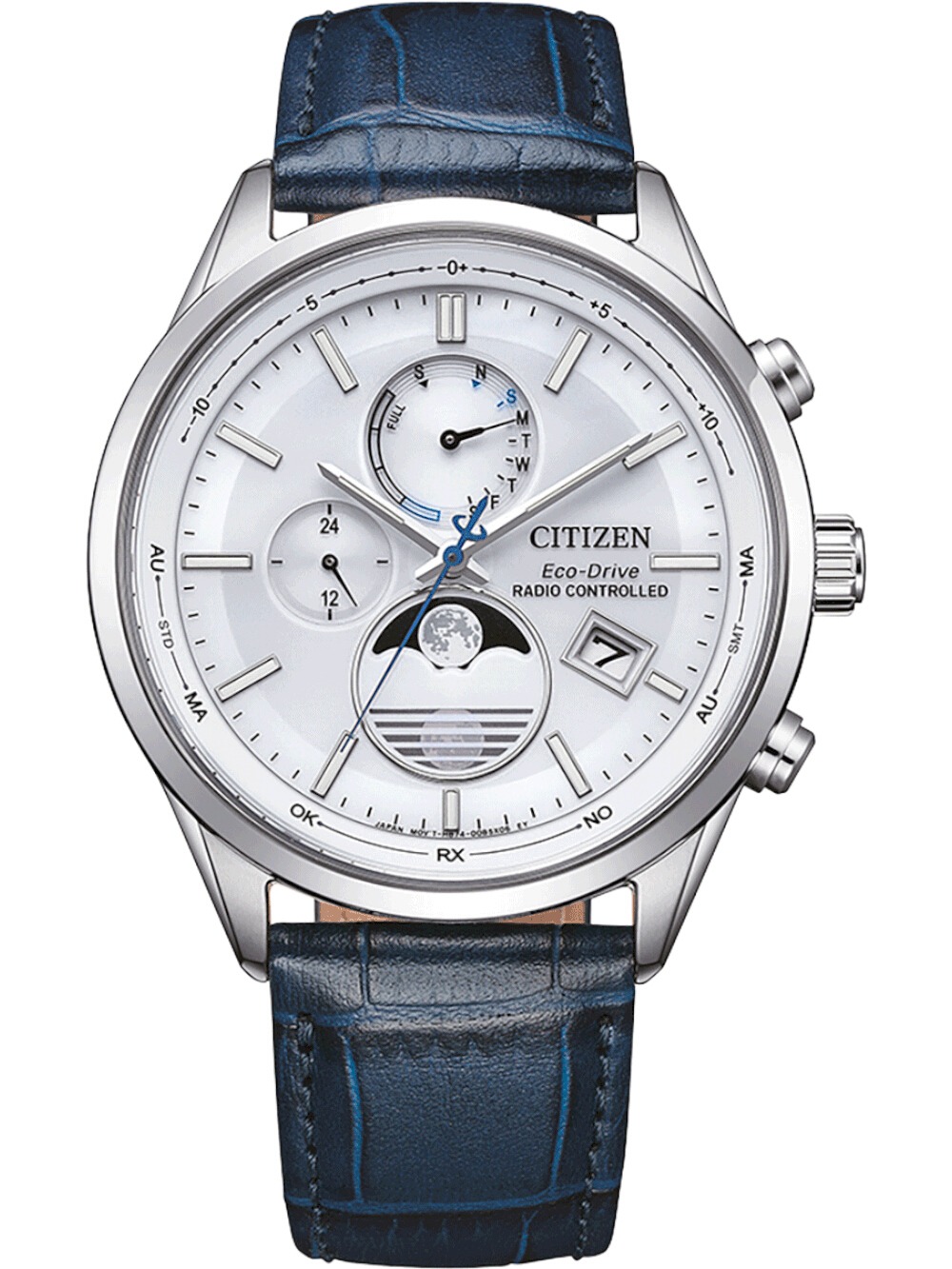 Citizen BY1030-09A Eco-Drive 4-Zonen radio-controlled watch Moon Phase 42mm 10ATM