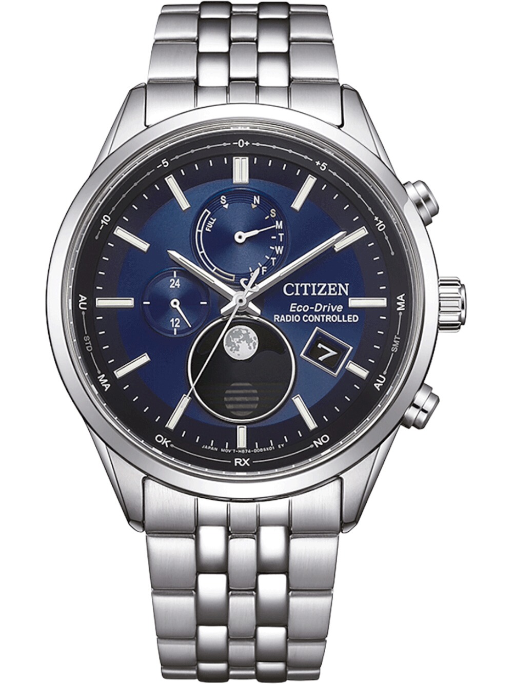 Citizen BY1030-50L Eco-Drive 4-Zonen radio-controlled watch Moon Phase 42mm 10ATM