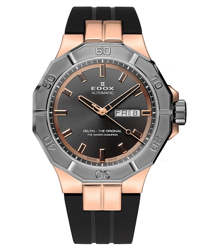Edox 88008-37RGCAGIR Delfin Automatic Day-Date 43mm 20ATM