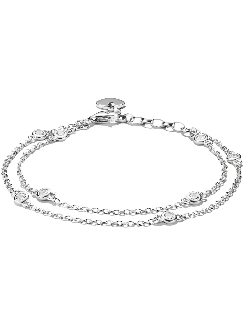 Thomas Sabo A2216-051-14-L19V náramek Double row zirconia Silver