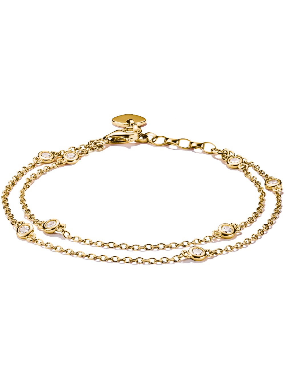 Thomas Sabo A2216-414-14-L19V náramek Double row zirconia Gold-plated