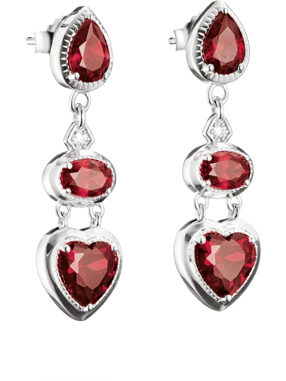 Thomas Sabo H2341-051-10 Earrings Heart garnet red Elyndra