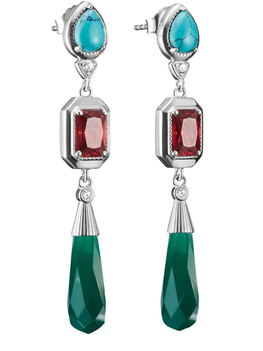 Thomas Sabo H2332-405-7 Earrings Colorful stones Elyndra Silver