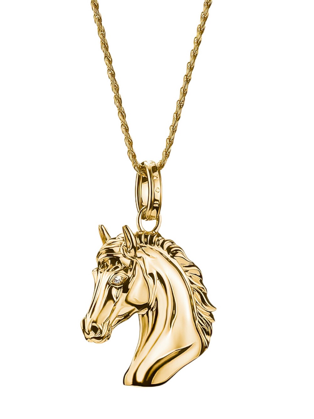Thomas Sabo KE2342-414-39-L50V Necklace Horse head Elyndra Gold-plated