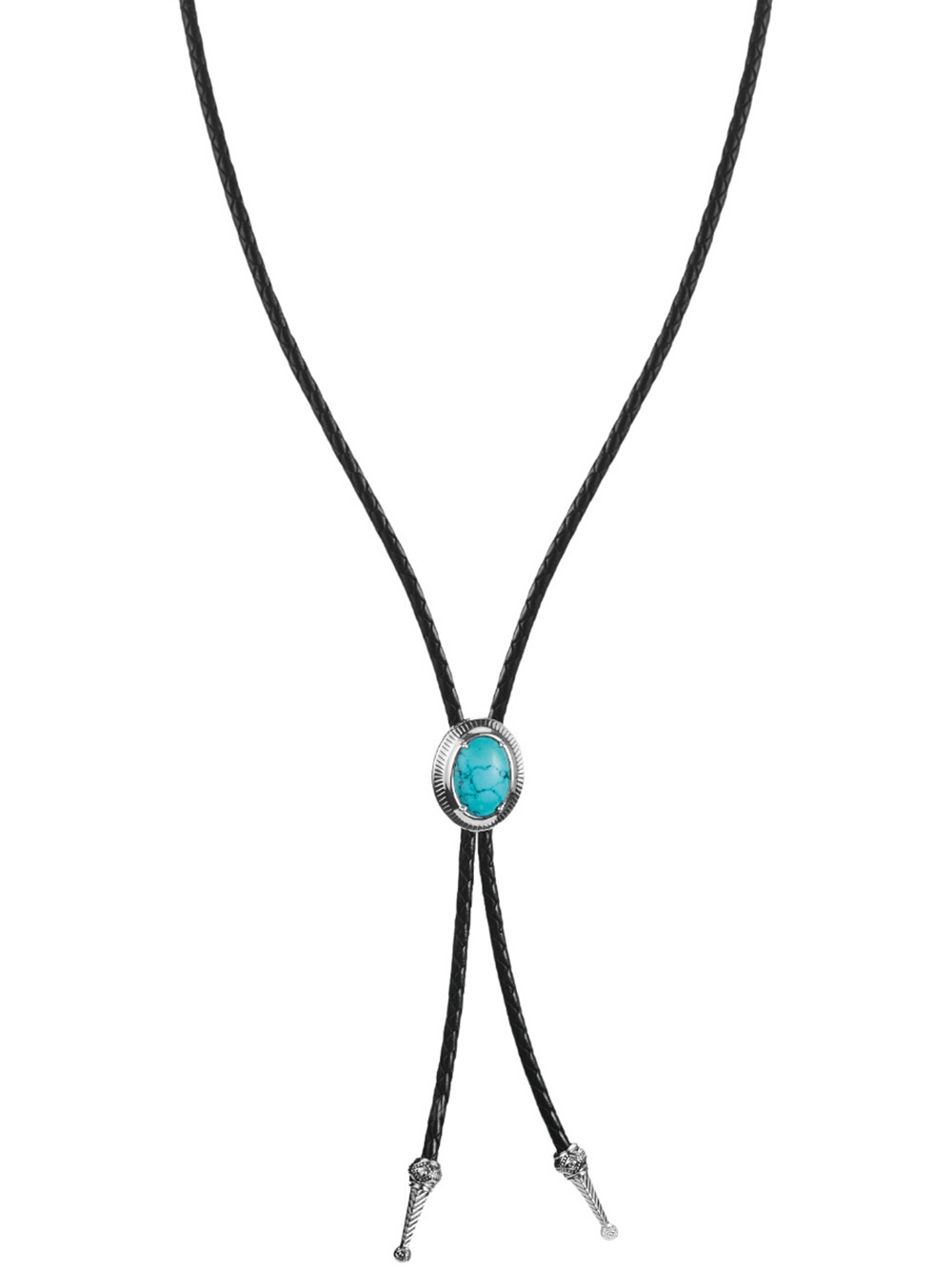 Thomas Sabo KE2344-805-17-L80 Necklace Turquoise stone leather Elyndra Silver, Adjustable