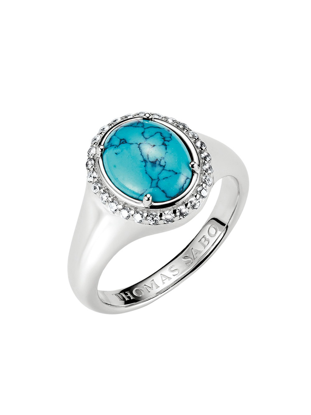 Thomas Sabo TR2507-405-17-54 prstýnek Round turquoise Elyndra Silver