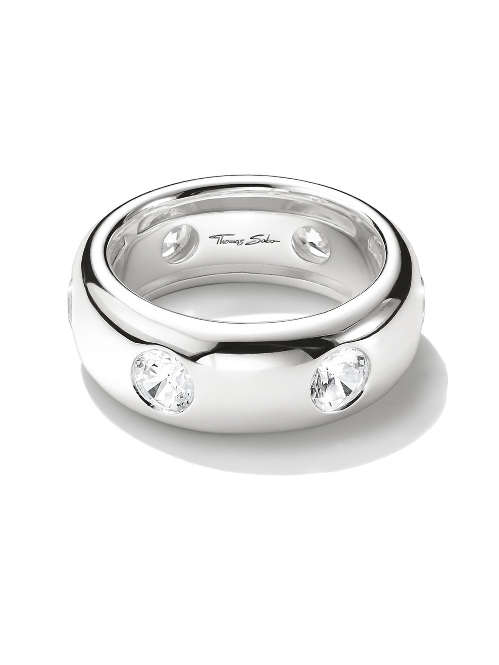 Thomas Sabo TR2519-051-14-56 prstýnek with white zirconia stones Silver