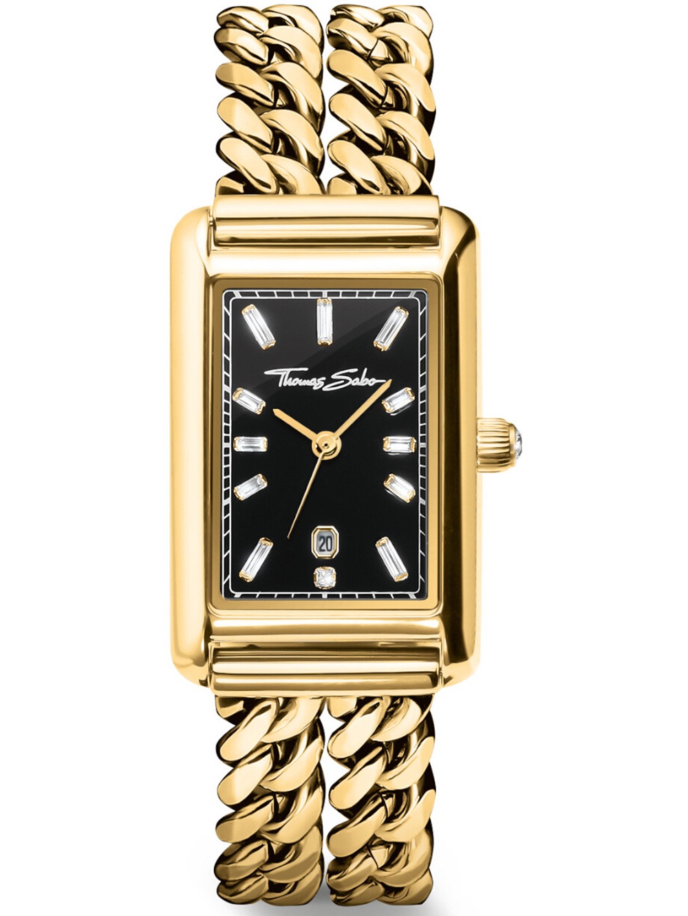 Thomas Sabo WA0452-291-203 Elegance Black 22mm 3ATM