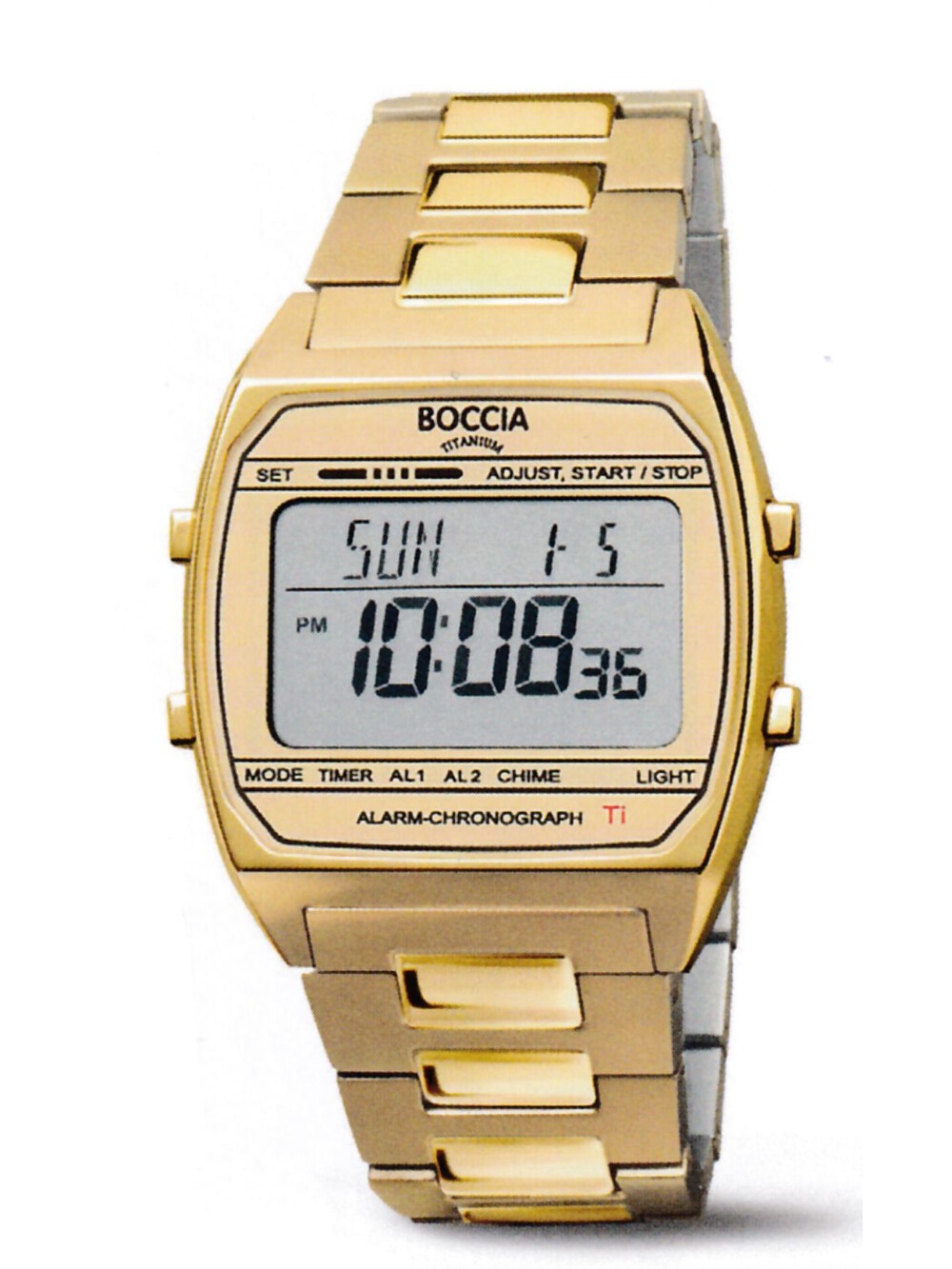 Boccia 3738-08 Titanium Digital Chronograph 37mm 5ATM