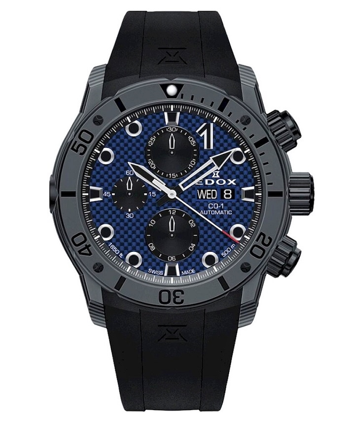 EDOX CO-1 Carbon Chrono Automatic 01125-CLNGN-BUNN
