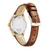 citizen geh use gold plattiert ziffernblatt gr n armband braun fe2113 16x 2