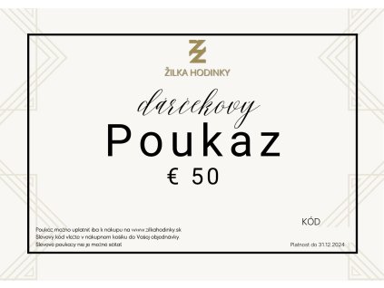 Darčekový poukaz na 50 €