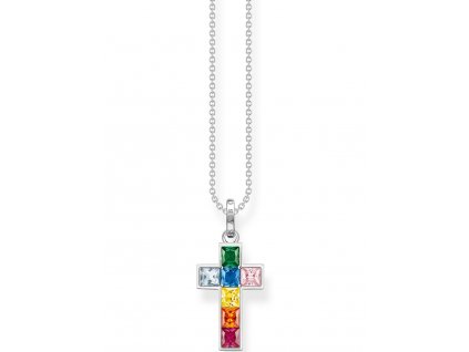 Thomas Sabo KE2166-477-7 Ladies Necklace - Cross Rainbow