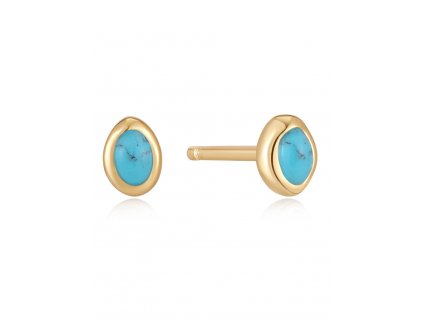 Ania Haie E044-01G Earrings - Turquoise Wave