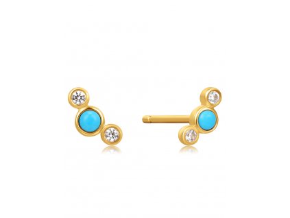 Ania Haie EAU001-11YG Earrings - Terquoise & Sapphire