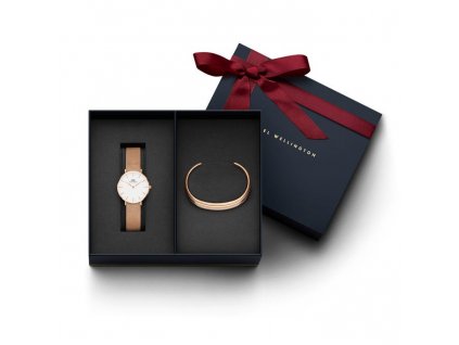 Set DANIEL WELLINGTON Petite Melrose DW00500236 (Hodinky DW00100163, náramek DW00400007)