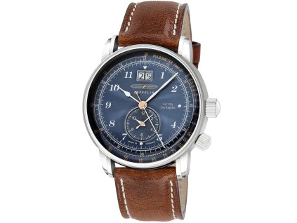 zeppelin 8644 3 dual time herrenuhr big date lz126 los angeles packshot