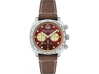 Spinnaker SP-5068-05 Hull Chronograph Burnt Maroon 42mm 10ATM