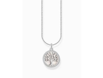 Thomas Sabo KE2220-007-21-L45V Silver necklace with Tree of Love pendant u. weißer Emaille