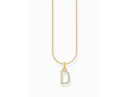Thomas Sabo KE2243-414-14-L45V Gold-plated necklace letter D