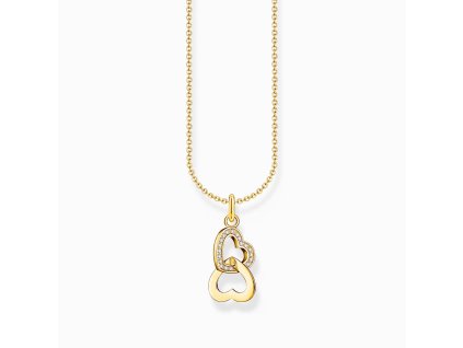 Thomas Sabo KE2267-414-14-L45V Gold-plated chain with intertwined hearts