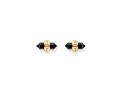 Thomas Sabo H2281-177-11 Gold stud earrings with black onyx