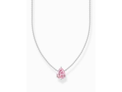 Thomas Sabo KE2213-051-9-L45V Silver necklace with pink heart pendant