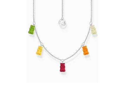Thomas Sabo KE2205-017-7-L45V Silver chain with 5 colourful Goldbears