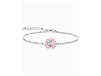 Thomas Sabo A2143-691-9-L19V Silver náramek s růžovým přívěskem