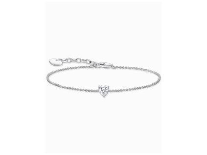 Thomas Sabo A2157-051-14-L19V Silver náramek s bílým zirkonem heart