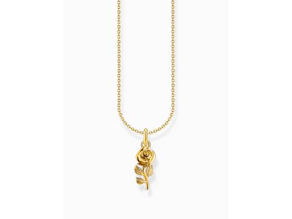 Thomas Sabo KE2269-413-39-L45V Gold-plated chain with rose pendant