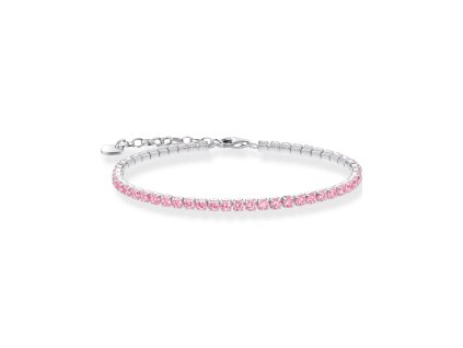Thomas Sabo A2167-051-9-L19V tenisový náramek s růžovými kamínky 16-19 cm