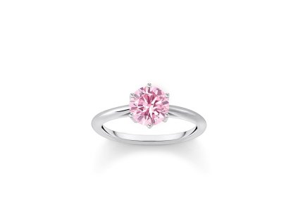 Thomas Sabo TR2474-051-9-56 Silver prstýnek with pink Stone in Brilliant-cut