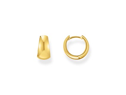 Thomas Sabo CR740-413-39 Bold - Gold-plated Trapeze Hoop Earrings 12 mm