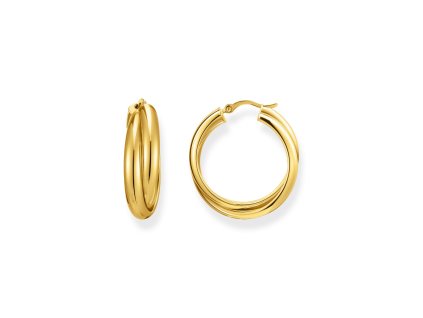 Thomas Sabo CR738-413-39 Bold - Gold-plated Hoop Earrings 27,0 mm Intertwined design