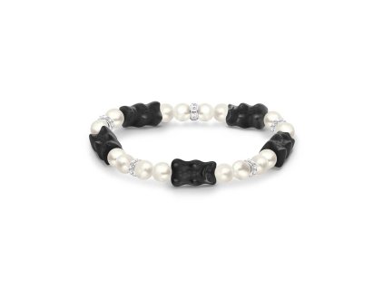 Thomas Sabo A2170-052-11-L15 perlový náramek s 5 černými Haribo medvídky