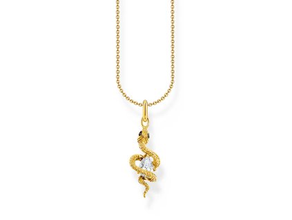 Thomas Sabo KE2300-565-14-L45V Gold-plated Necklace With Tempting Romance Snake Pendant