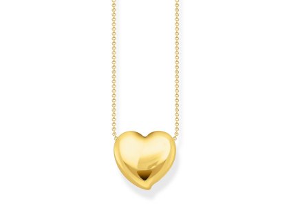 Thomas Sabo KE2276-413-39-L45V Bold - Gold-plated Necklace with Pendant in Heart Shape 40-45 cm