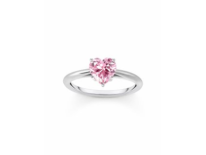 Thomas Sabo TR2476-051-9-54 Silver prstýnek with pink Stone in Heart Shape