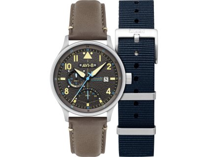 AVI-8 AV-4101-09 Hawker Hurricane McKellar Dual Time 44mm 5ATM