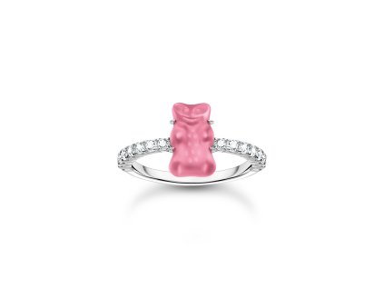 Thomas Sabo TR2459-052-9-52 Silver prstýnek with pink Gold Bears and Zirconia