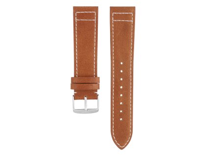 Remienok RB.13238 (22 mm) - světle hnědý, Bílá || Hnědá
