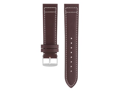 Remienok RB.13238 (22 mm) - tmavě hnědý, Bílá || Hnědá