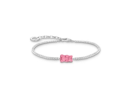 Thomas Sabo A2187-052-9-L19V náramek with pink goldbears with stones silver