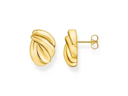 Thomas Sabo H2327-413-39 ear studs organic forms gold plated small