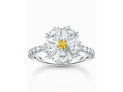 Thomas Sabo TR2493-051-4-56 Cocktailprstýnek flower with stones silver
