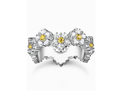 Thomas Sabo TR2337-051-4-54 prstýnek - flower with stones silver