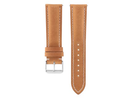 Remienok RB.15892 (22 mm) - světle hnědý/bílý, Bílá || Hnědá