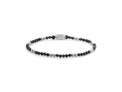 Rebel & Rose RR-30005-S-S náramek Black & Silver Glam Rocks